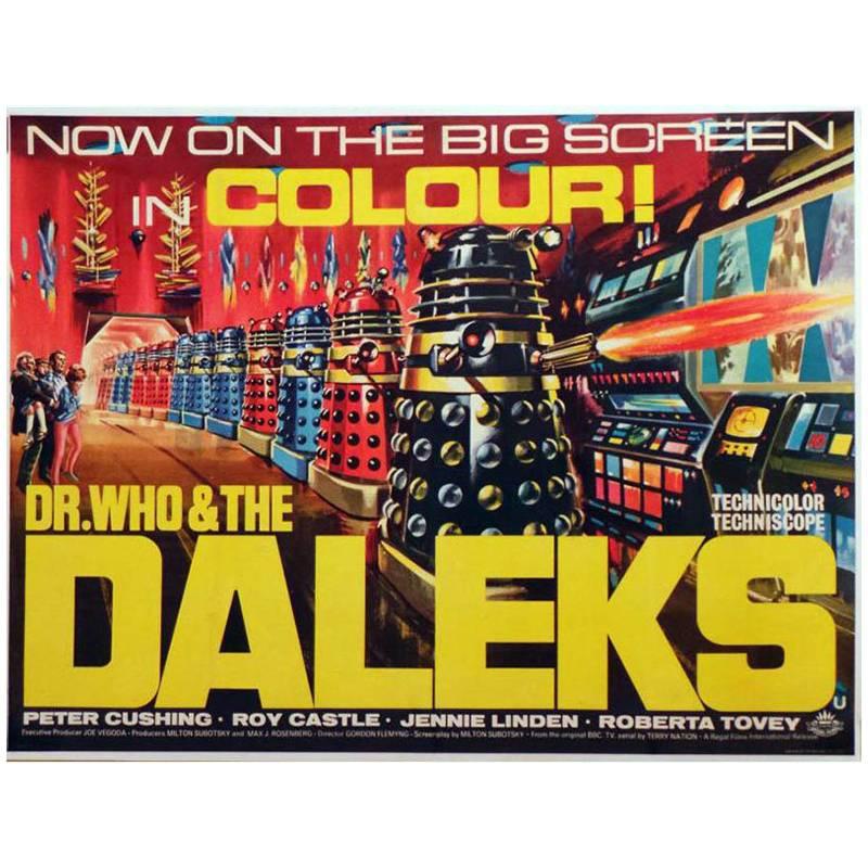 "Dr. Who And The Daleks" Film Poster, 1965 For Sale
