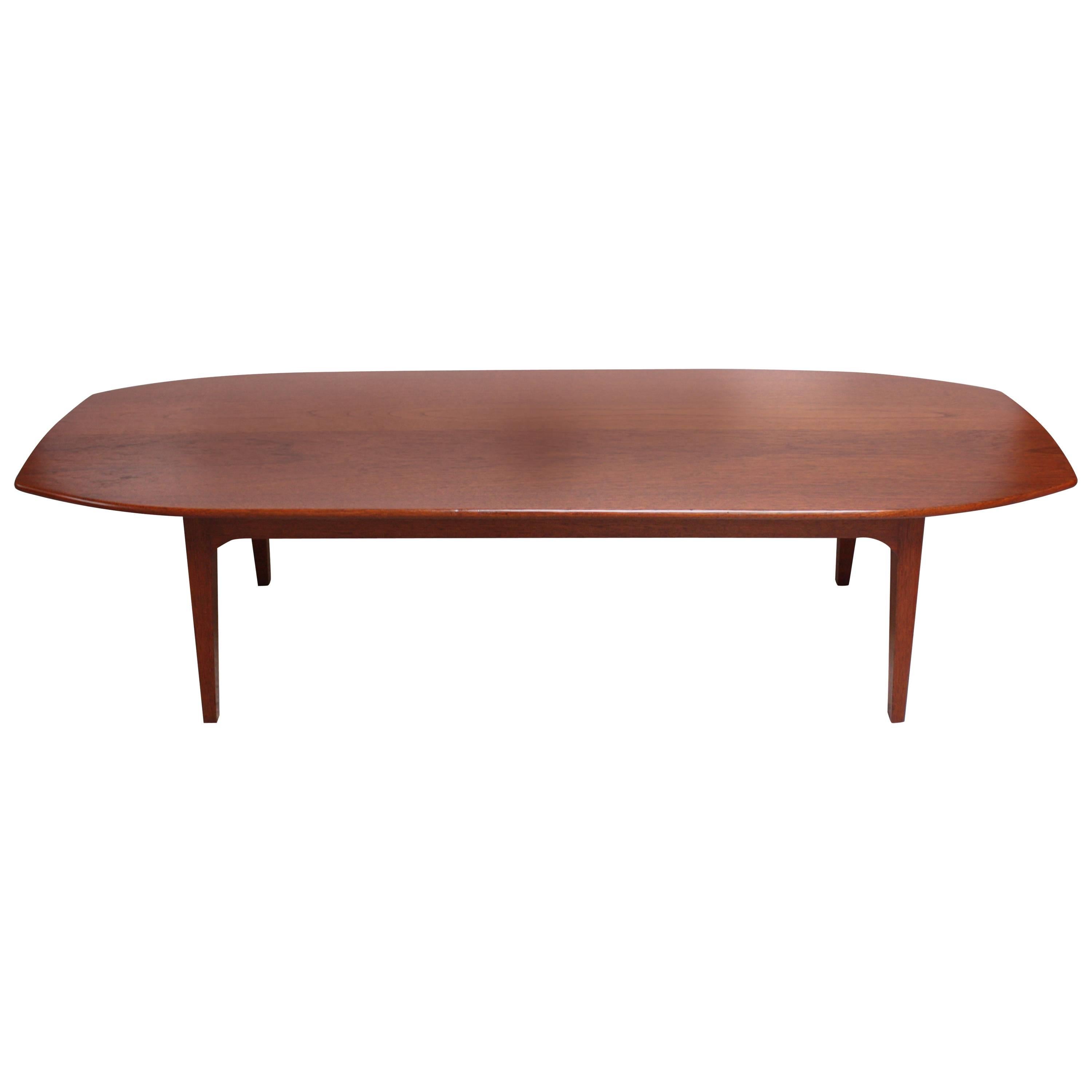 Danish Modern Teak Surfboard Coffee Table