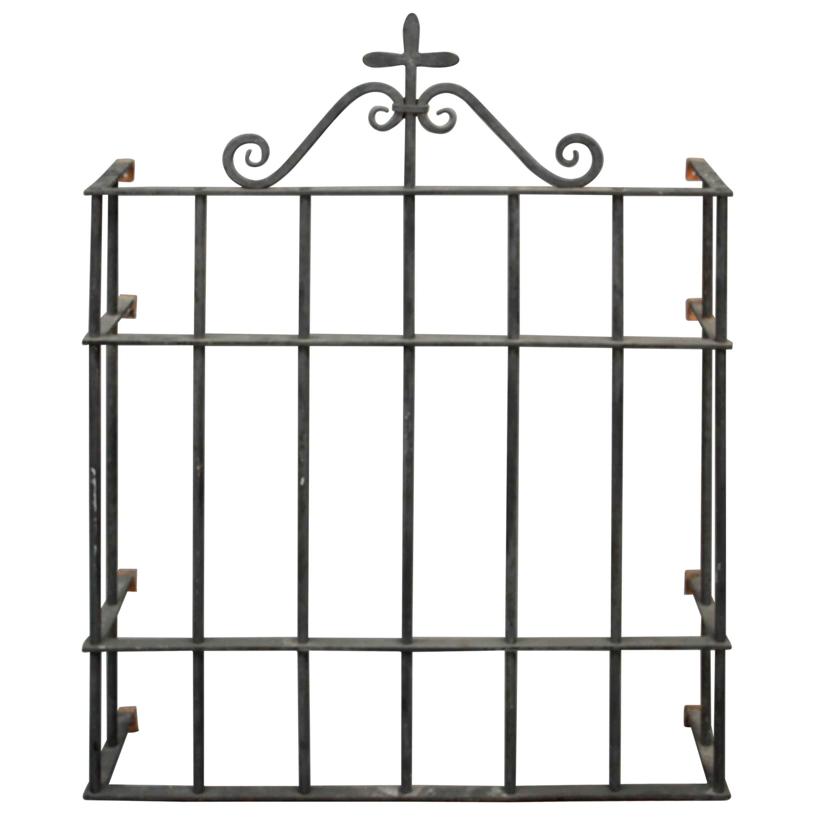 1920s Wrought Iron Window Grill