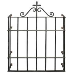 Antique 1920s Wrought Iron Window Grill