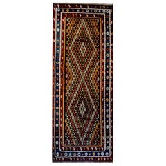 Fantastic Mid-20th Century Kirmanshah Kilim Runner