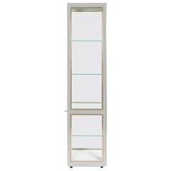 Tall Chrome and Brass Display Case, American, 1970s 2
