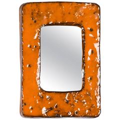 Ceramic Frame Mirror by R. van de Capelle