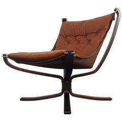 Iconic Vintage 1970s Sigurd Ressell Designed Low-Backed ‘X’ Framed Falcon 12