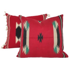 Pair of German Town Indian Weaving Pillows