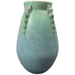 Antique Roseville Art Deco Topeo Art Pottery Matte Glaze Vase, circa 1930