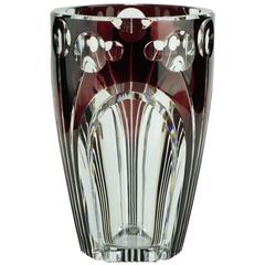 Rare Art Deco Val Saint Lambert Numbered Crystal Vase 3