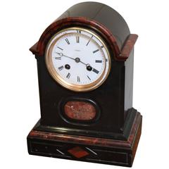 Antique Black Marble Mantel Clock