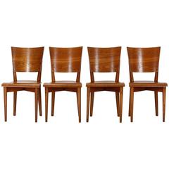 Model H-59 Dining Chairs by Jindrich Halabala for UP Zavody, 1930s, Set of Four