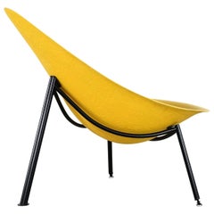 Midcentury Fiberglass Easy Chair by Ed Mérat, France, Tripod Outdoor