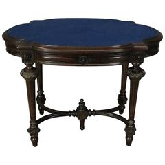 Antique French, Louis XVI Style Walnut Single Drawer Library Table, circa 1880