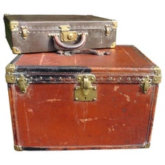 Two Original Louis Vuitton, Steamer Trunk and Case
