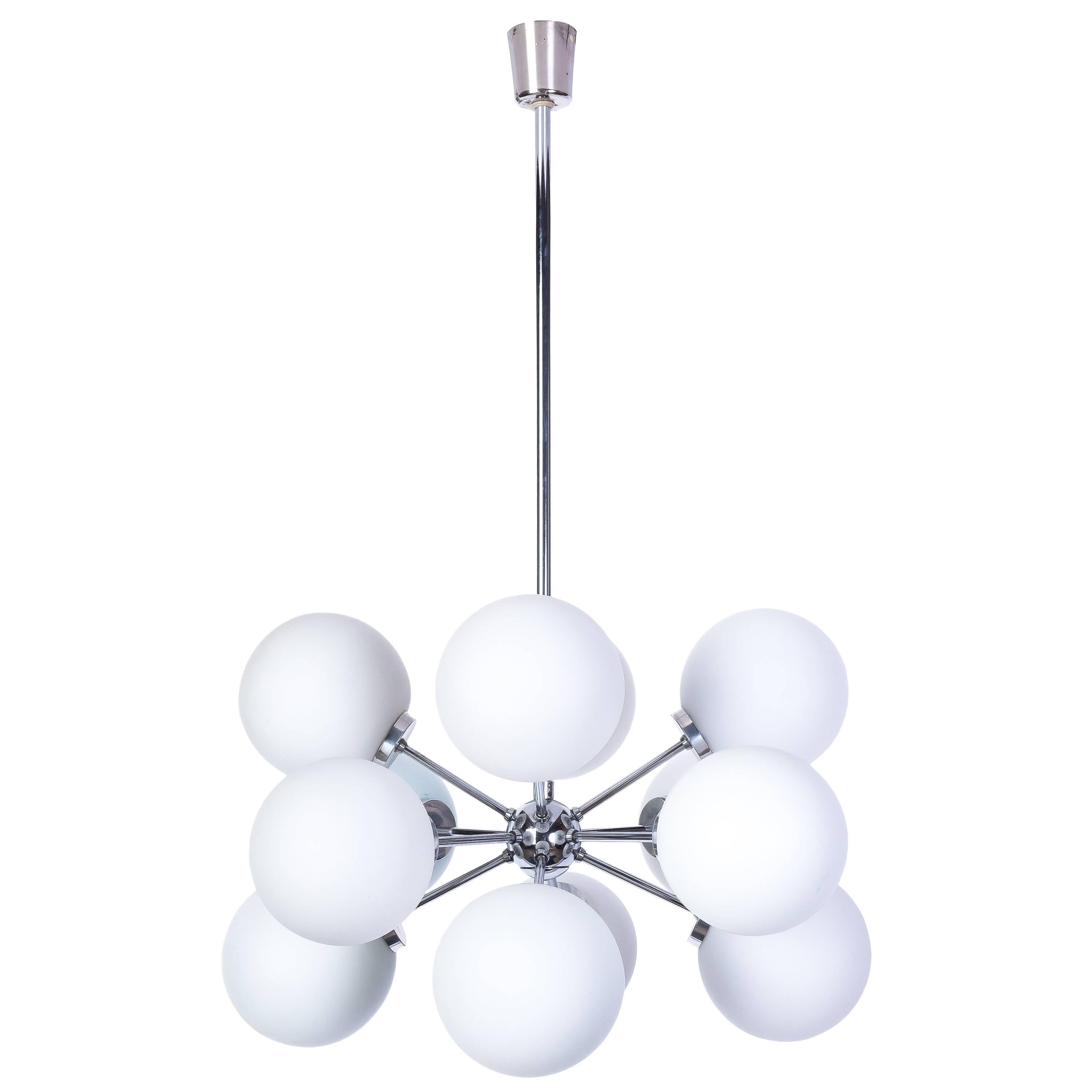 Gorgeous Mid-Century Modernist Chandelier by Richard Essig For Sale