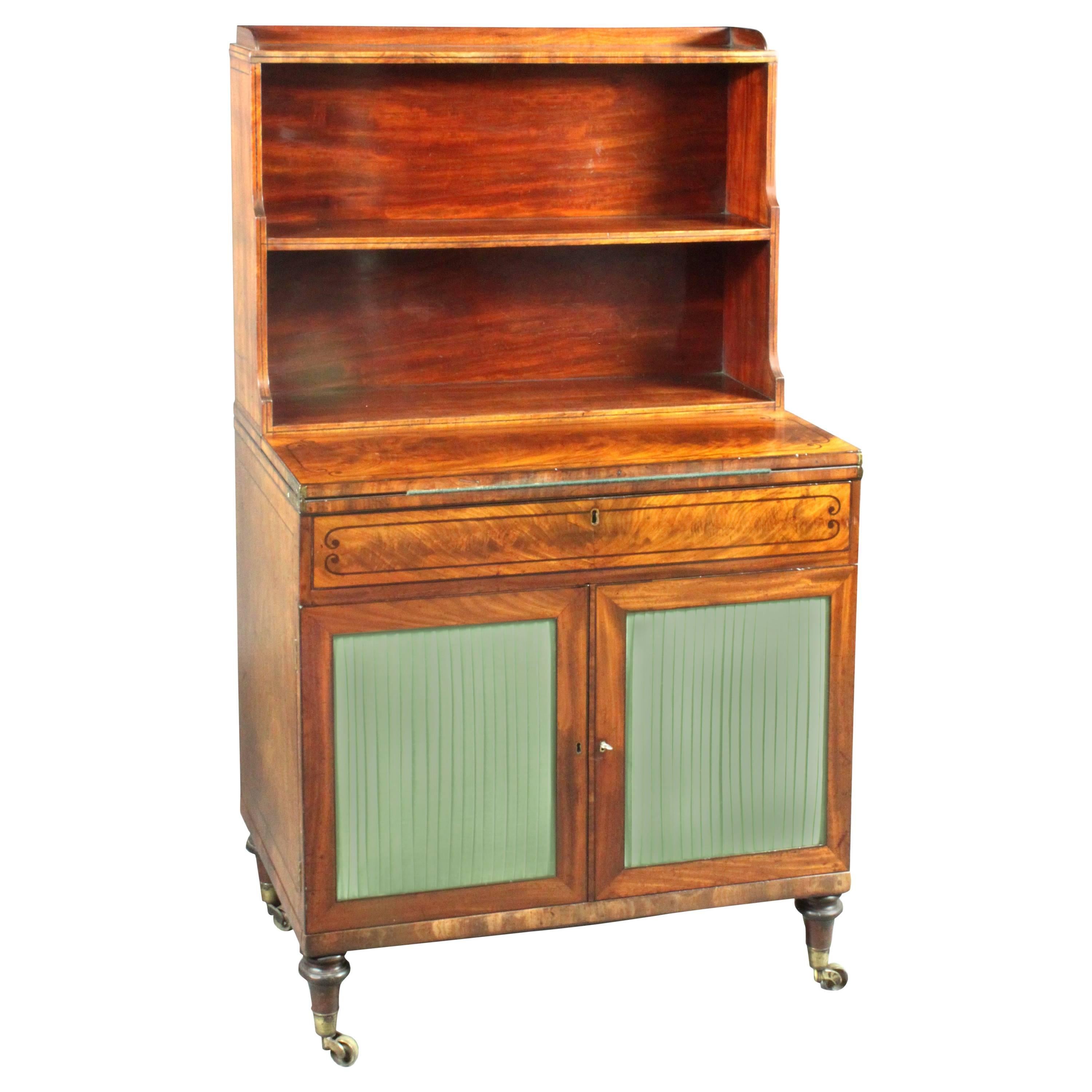 Regency Mahogany Lady's Writing Cabinet For Sale