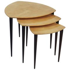 Three Nesting Tables by Aldo Tura