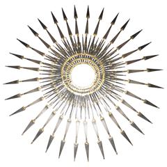 Stunning C Jere Style Brutalist Starburst Nail Wall Sculpture Mid-Century, 1970s 9
