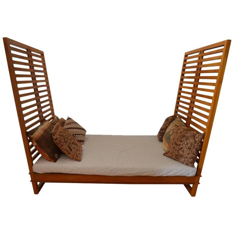 Modern Teak Wood Daybed For Sale at 1stdibs