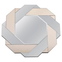 Large Italian Scalloped Bicolor Mirror 7