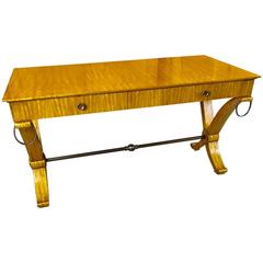 Stunning Biedermeier Style Satinwood Desk or Console by William Switzer 5