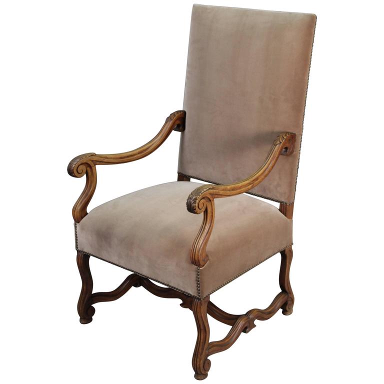 1920s Spanish Revival Tall Back Armchair at 1stdibs