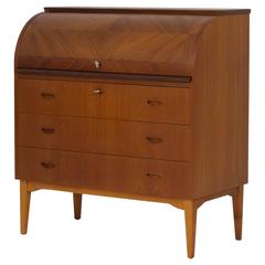 Stylish Mid-Century Modern Roll Top Desk by Broderna Gustafssons, 1960s 8