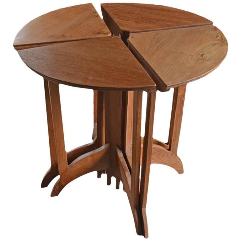 Andrianna Shamaris Teak Wood Side Table For Sale