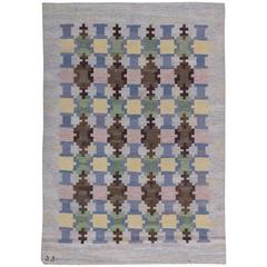 Vintage Swedish Flat-Weave Rug by Judith Johansson