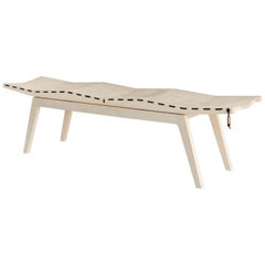 RB Bench, Modern Handcrafted Sculptural Maple Bench