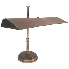 Adjustable Height Brass Desk Lamp, circa 1950