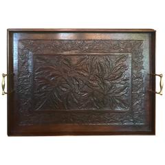 Antique Early 20th Century English Carved Tray