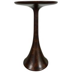 Contemporary Modernist Trumpet Base Resin and Glass Table/Pedestal 11