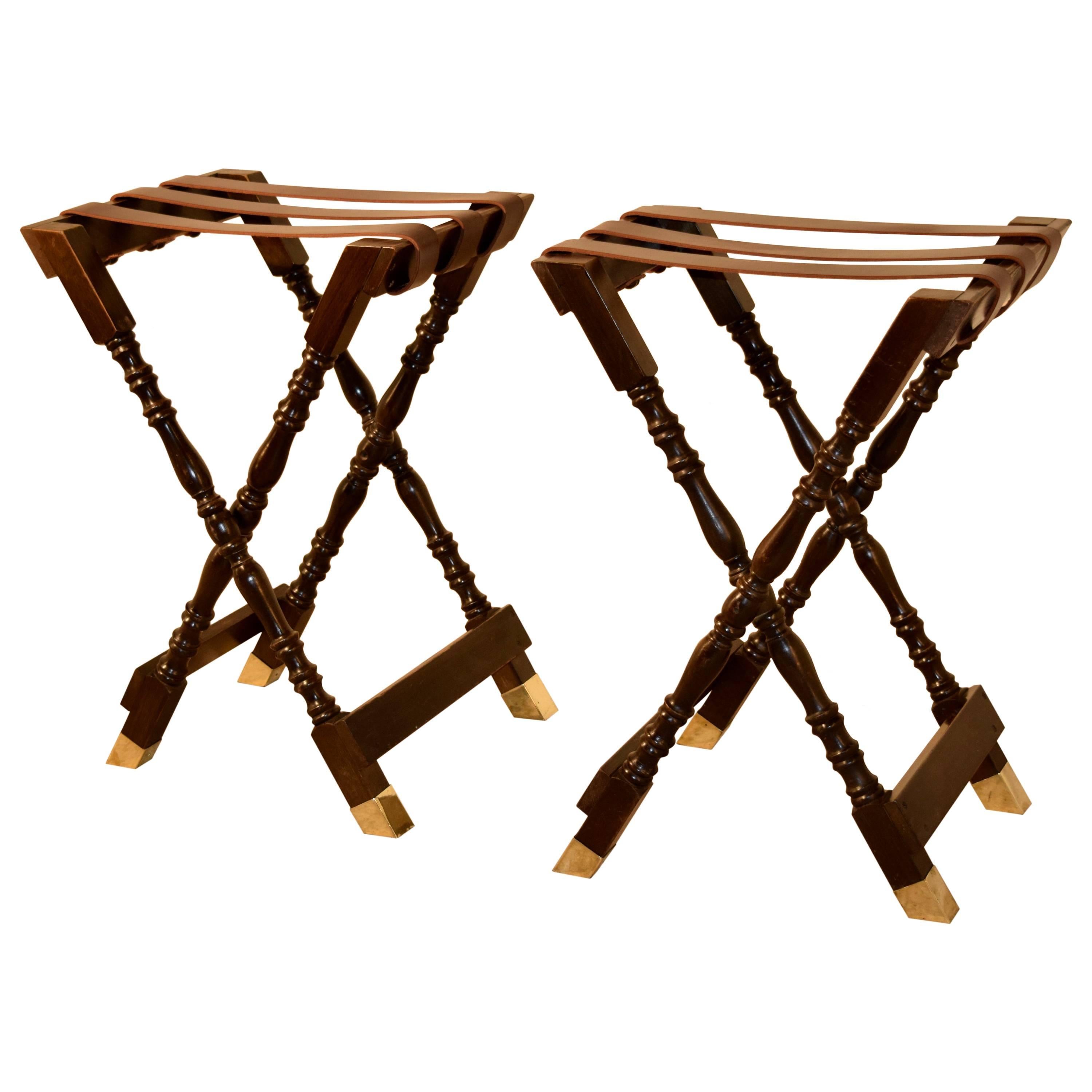 Pair of Mahogany Tray Stands, circa 1920