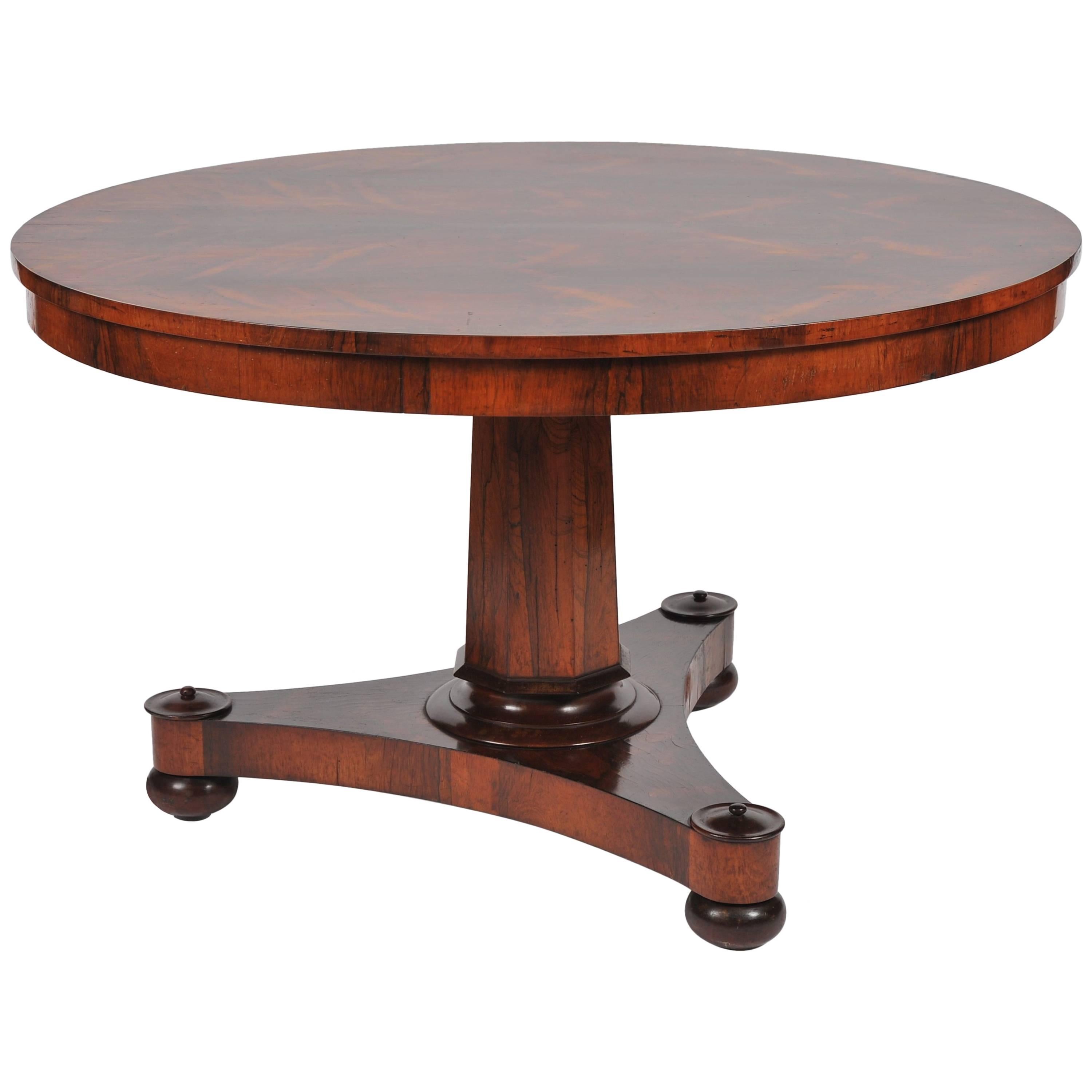 Mid-19th Century Rosewood Circular Tilt-Top Table