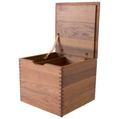 Modernist Teak Storage Case on Casters