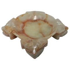 Mexican Onyx Marble Ashtray or Vessel Bowl, 1970s