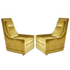 Pair of Hollywood Regency Lounge Chairs 3