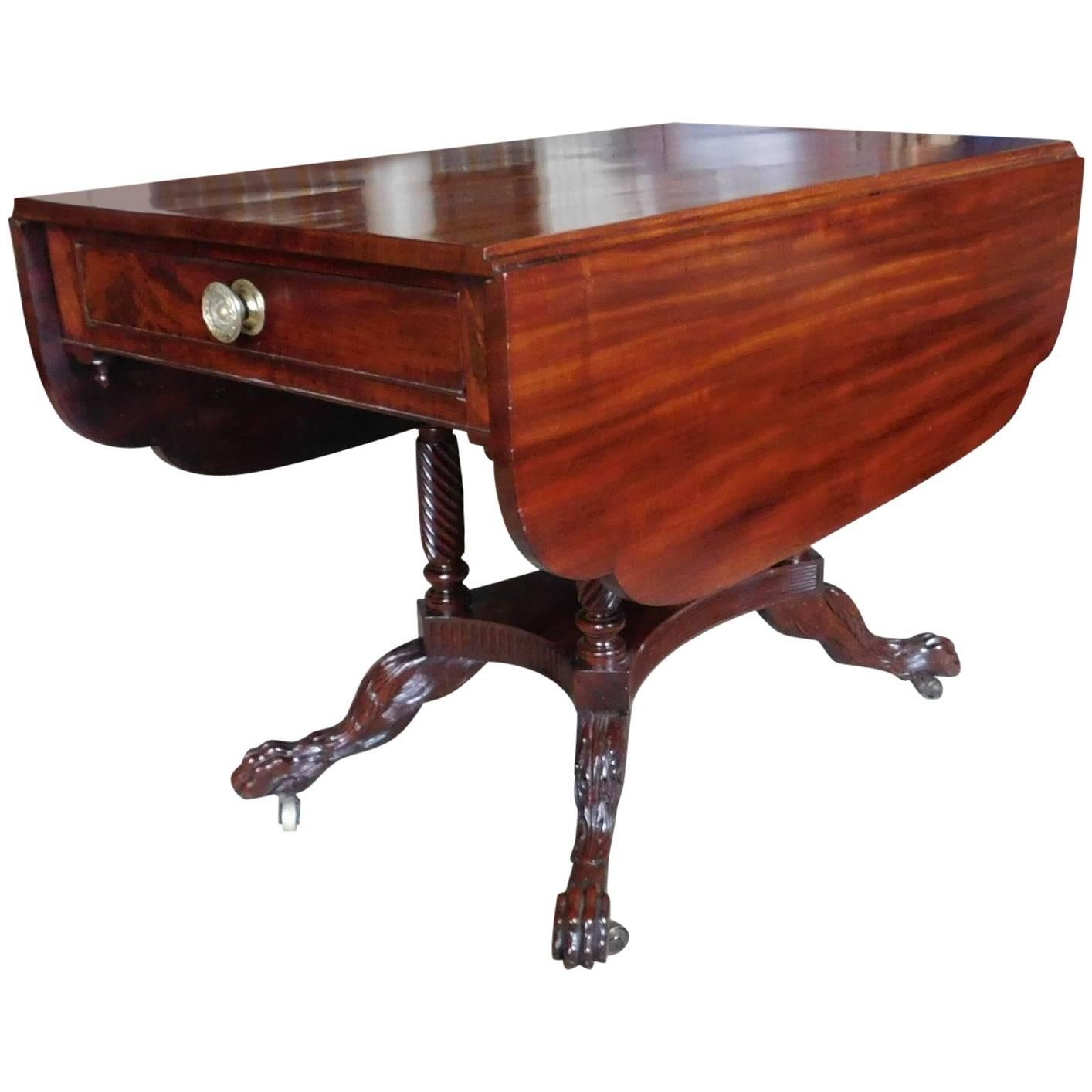 High Federal Drop-Leaf Table, Duncan Phyfe
