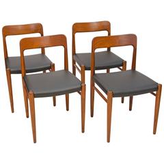 Set of Four Danish Teak Dining Chairs 5