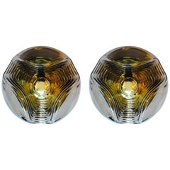 Pair of Peill and Putzler Large Space Age Lights