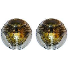 Pair of Peill and Putzler Large Space Age Lights 11