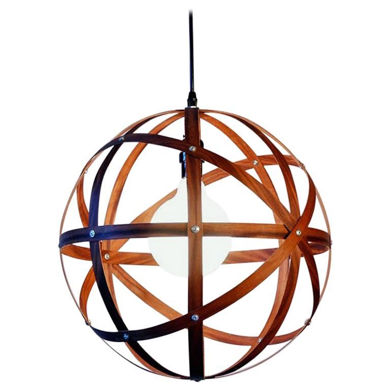 Meridian 16 Walnut Pendant For Sale