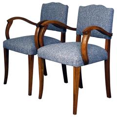 1950s Reupholstered Moustache Back Bridge Chairs