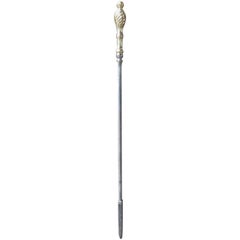 Antique 19th Century English Fire Poker, Fireplace Poker