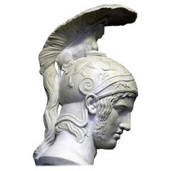 Large Late 20th Century Resin Bust of Ares, God of War