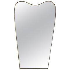 Beautiful Italian Brass Mirror, circa 1960