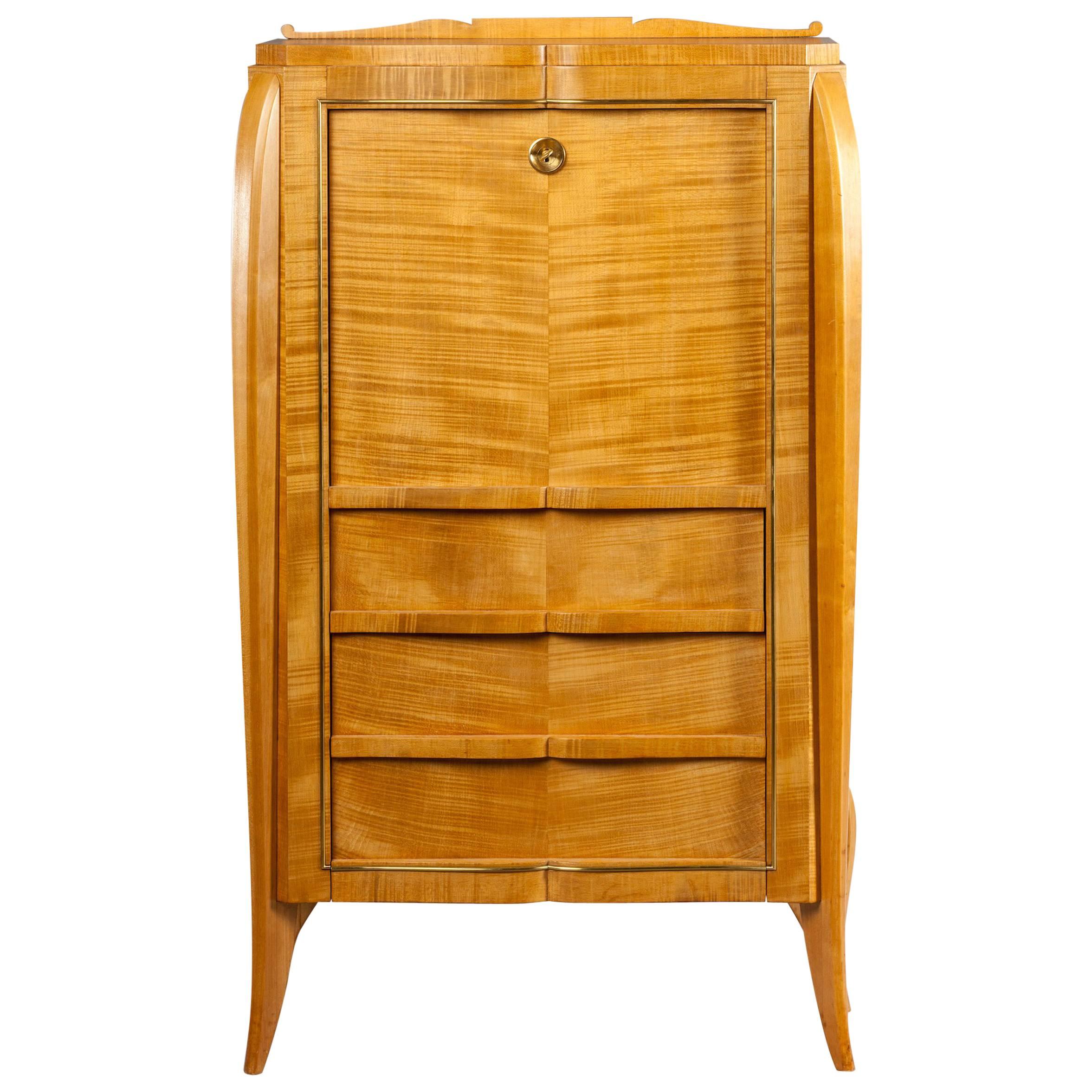 French Art Deco Secretary Attributed to René Prou For Sale