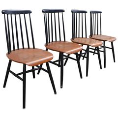 Beautiful Set of Four Tapiovaara Chairs, circa 1960