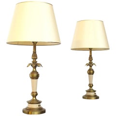 Vintage Pair of Stiffel, USA Hollywood Regency Signed Table or Buffet Lamps