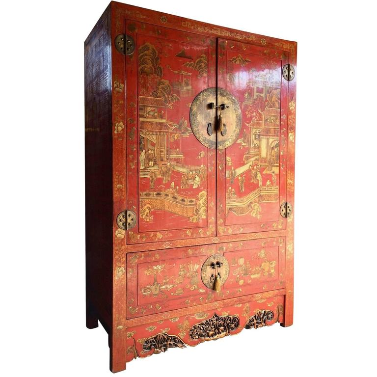 Chinese Wardrobe Cupboard Cabinet Dresser Shanxi Chinoiserie