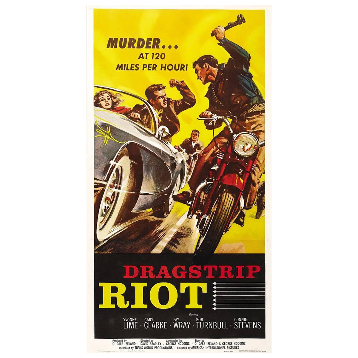 "Dragstrip Riot" Film Poster, 1958 For Sale